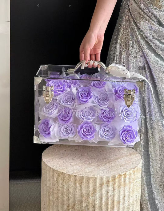 Preserved Roses Garden Purple Small