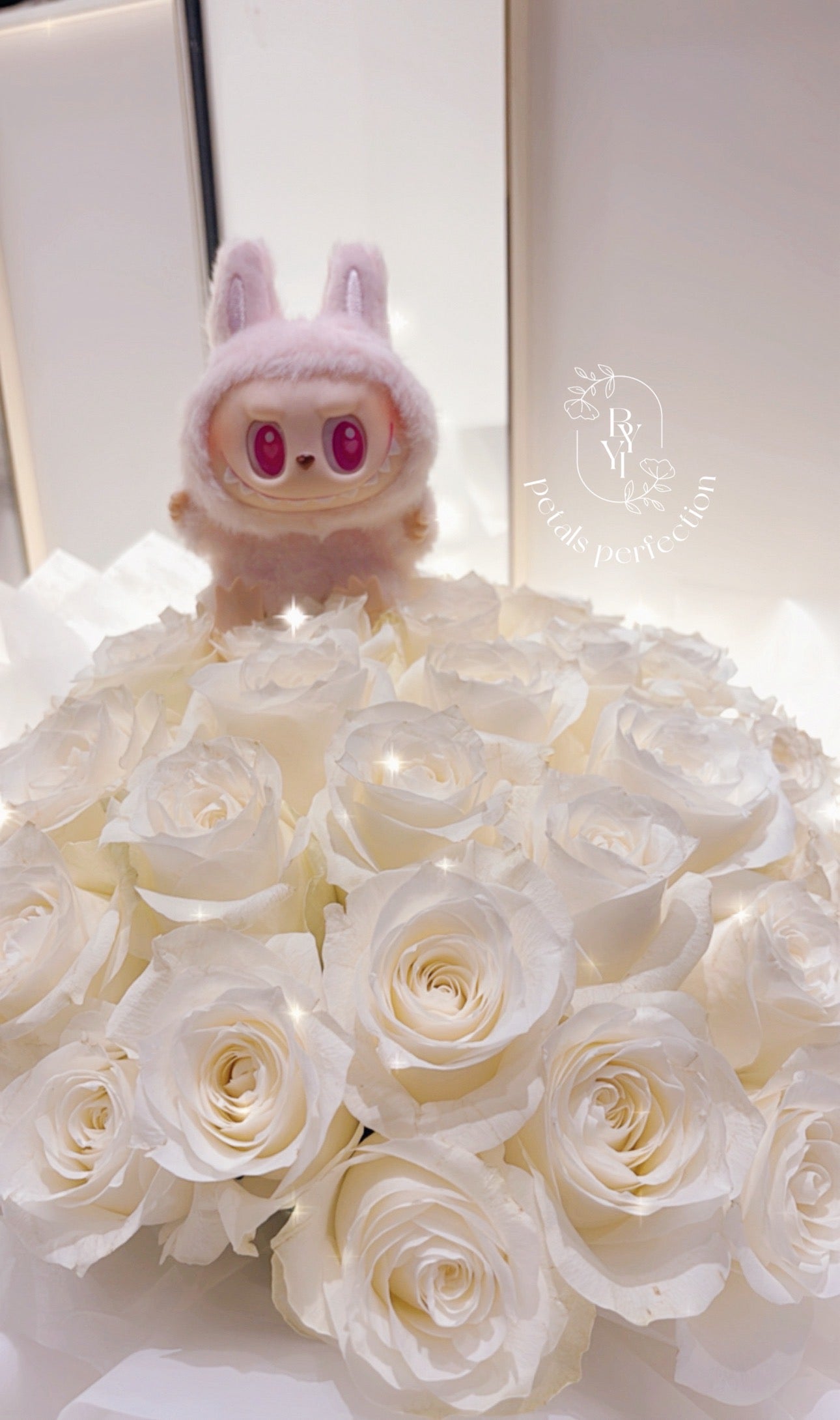 Labubu Fresh Roses Bouquet 40stk 🩷
