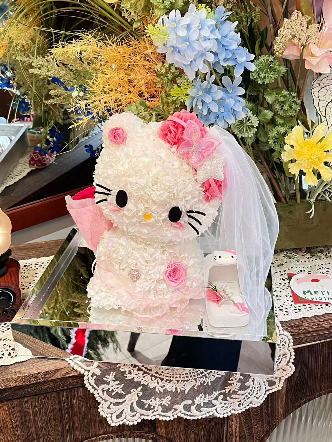 Wedding Kitty 💍 Preserved Flowers Box 🇸🇬 SG In Stock