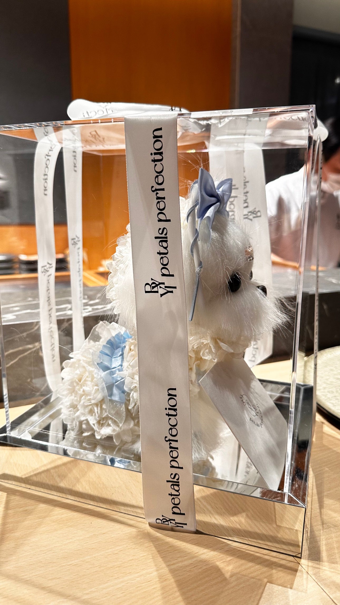 Puppy Love 🐶 Preserved Flowers Gift Box 🩵 SG In stock 🇸🇬