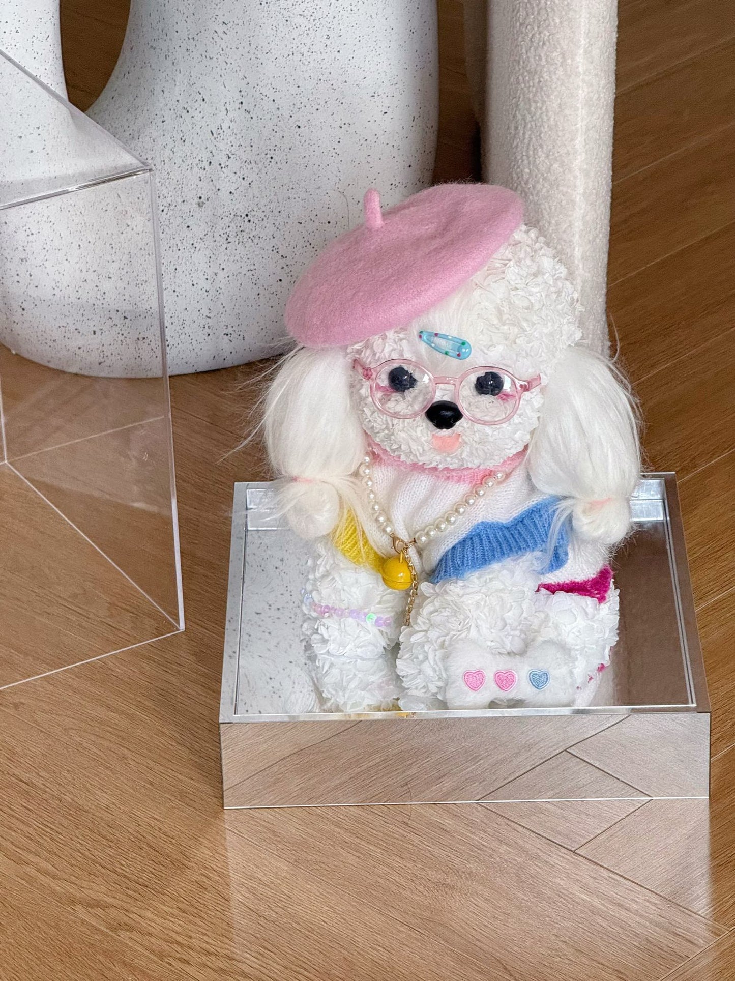 Pink Hat 👒 Puppy Love Preserved Flowers Box 🇸🇬 SG In Stock