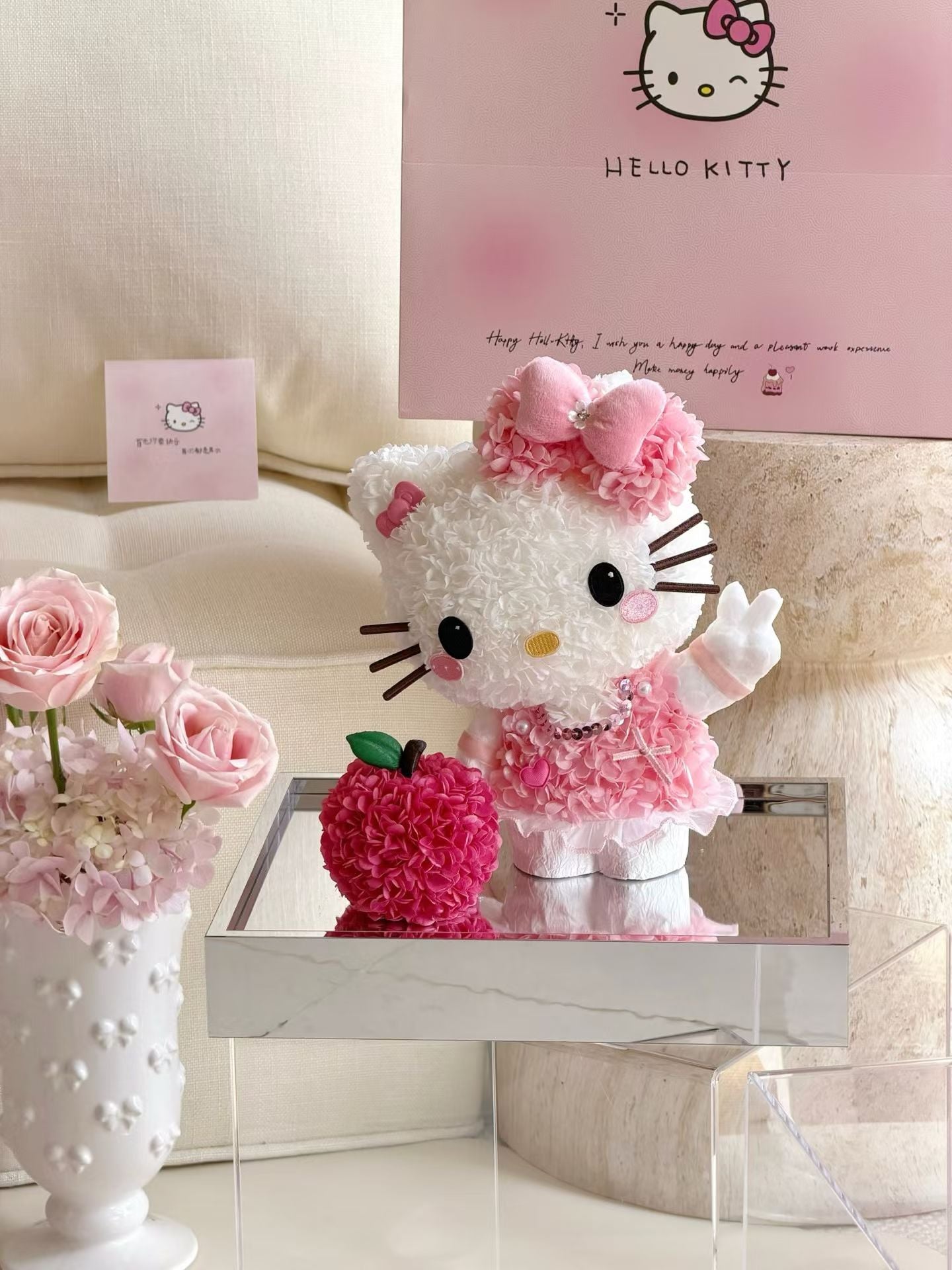 Apple Kitty Preserved Flowers Box 🍎