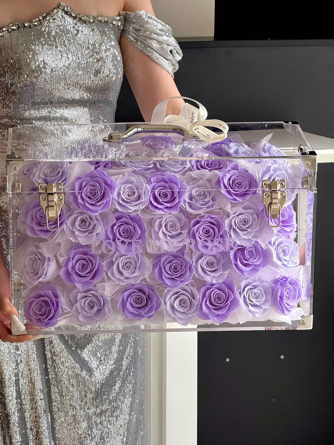 Preserved Roses Garden Purple Medium 💜