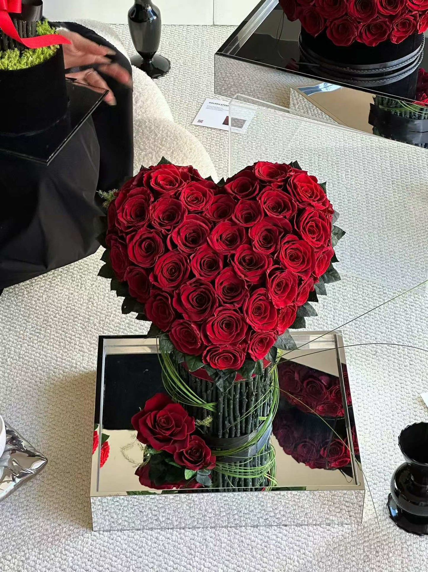 3D Heart Shaped Preserved Roses Box🌹 SG In Stock