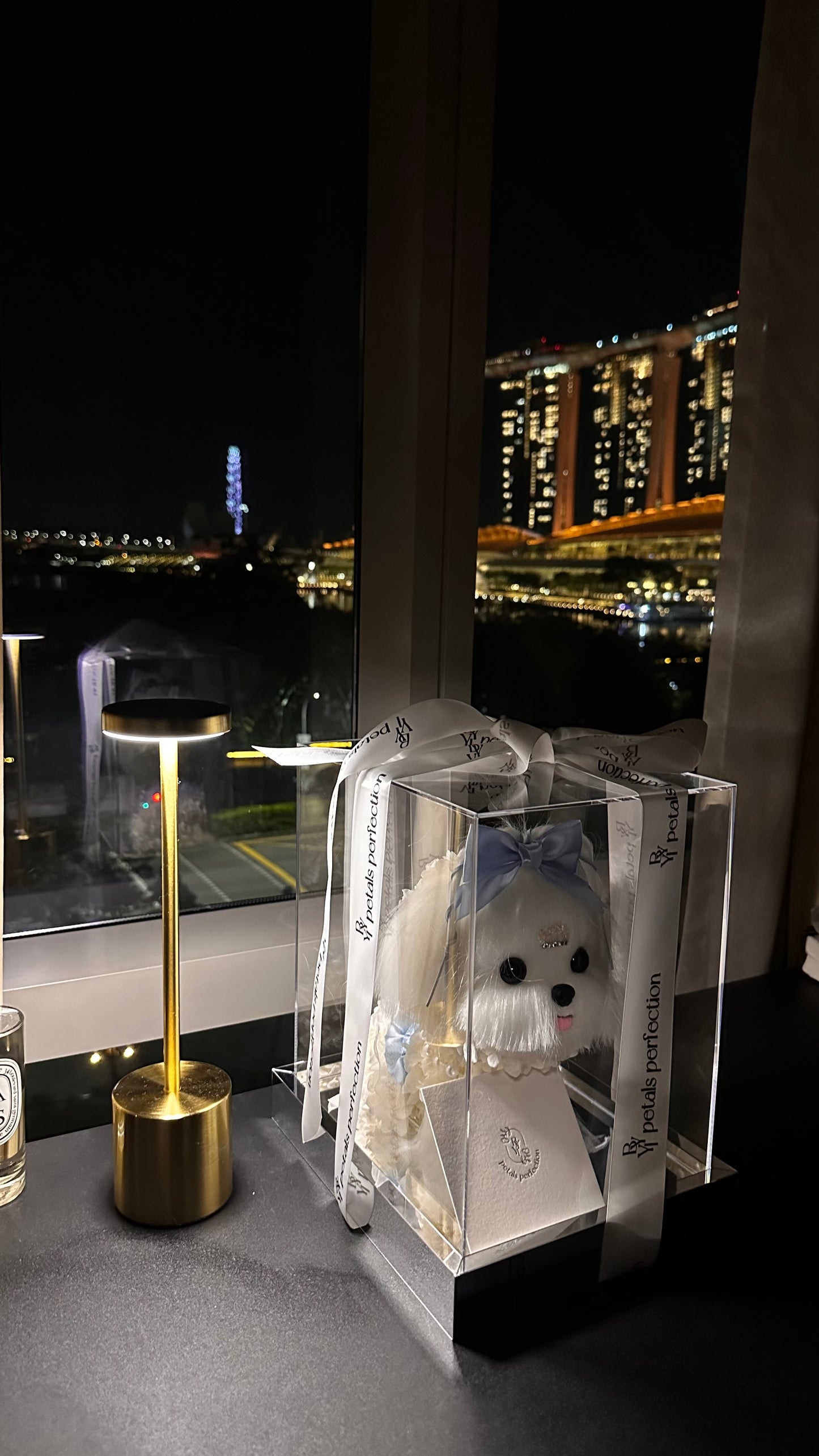 Puppy Love 🐶 Preserved Flowers Gift Box 🩵 SG In stock 🇸🇬
