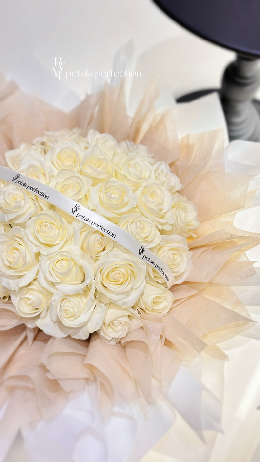 Kenya Fresh Roses Bouquet 🤍 40stk