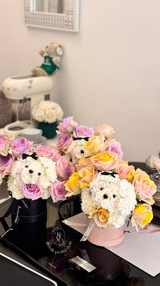 Puppy Love Fresh Roses Petite Box