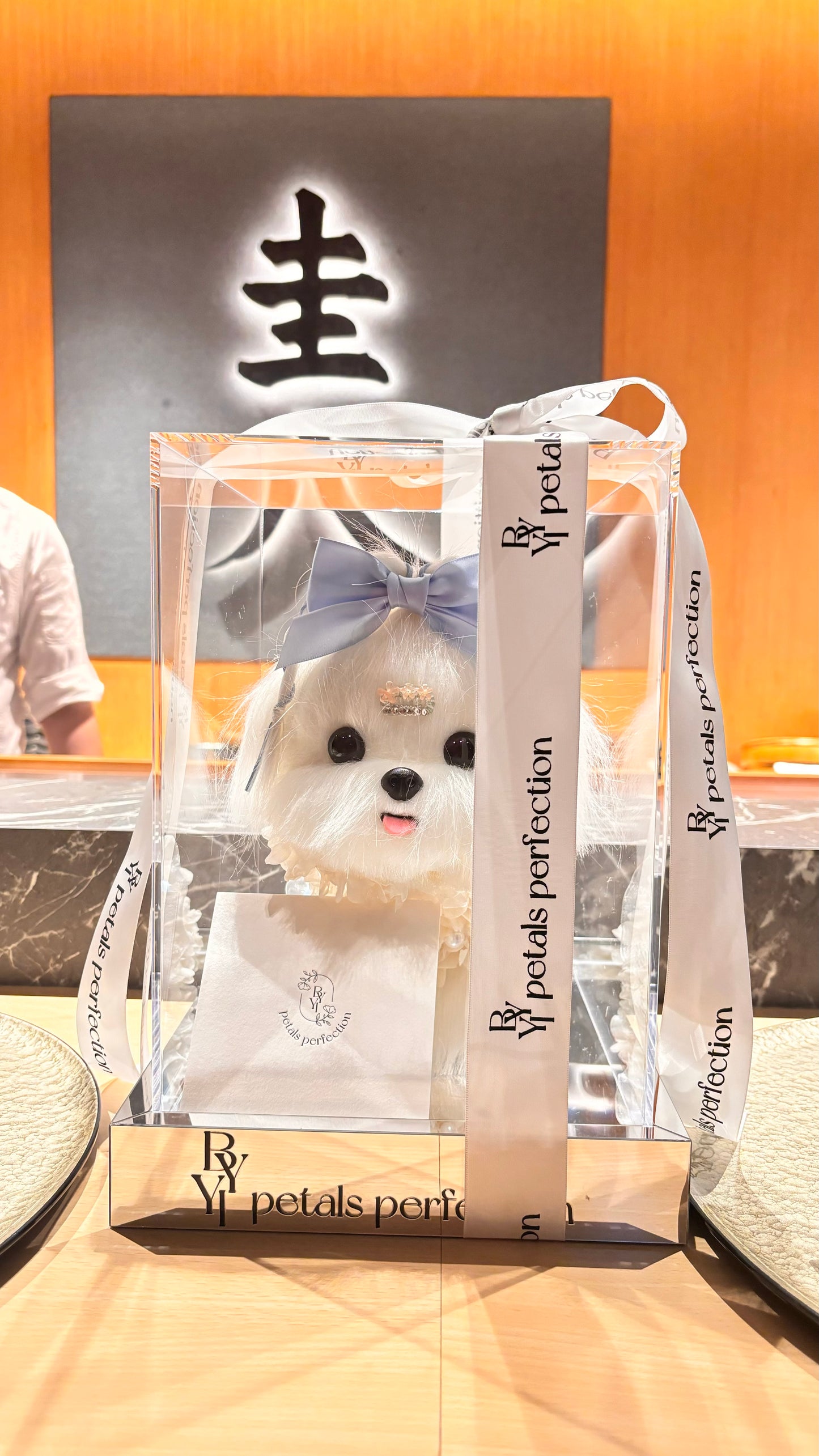Puppy Love 🐶 Preserved Flowers Gift Box 🩵 SG In stock 🇸🇬