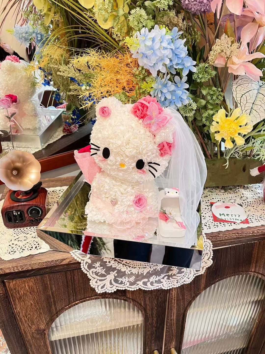 Wedding Kitty 💍 Preserved Flowers Box 🇸🇬 SG In Stock