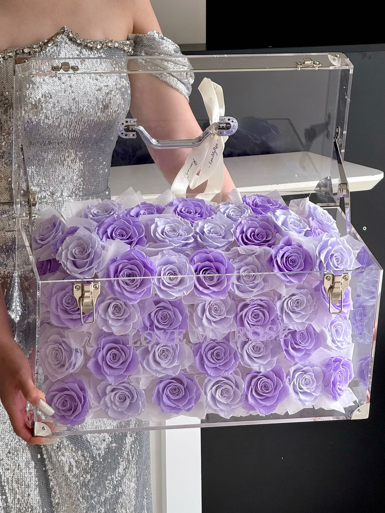 Preserved Roses Garden Purple Medium 💜