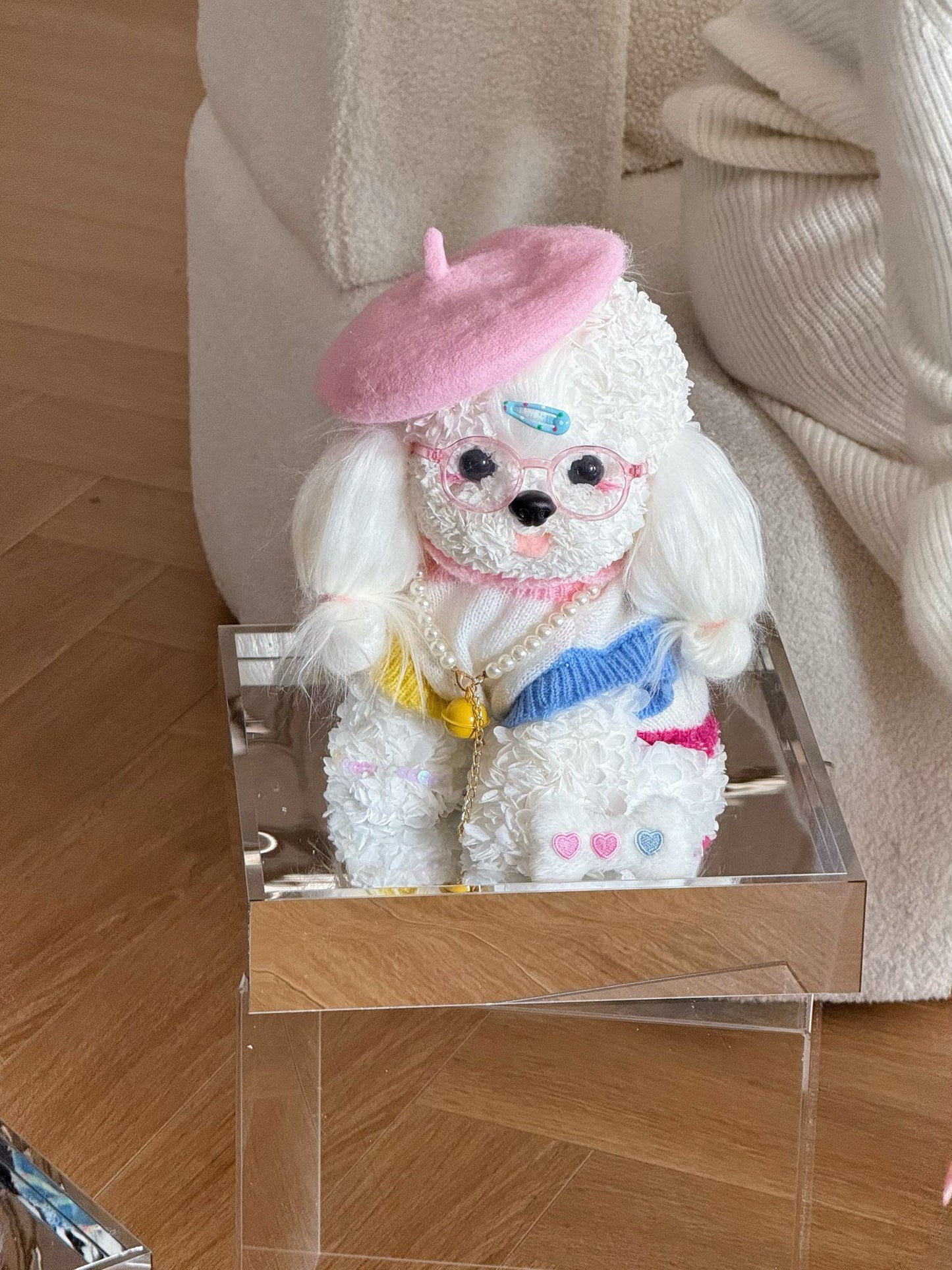Pink Hat 👒 Puppy Love Preserved Flowers Box 🇸🇬 SG In Stock