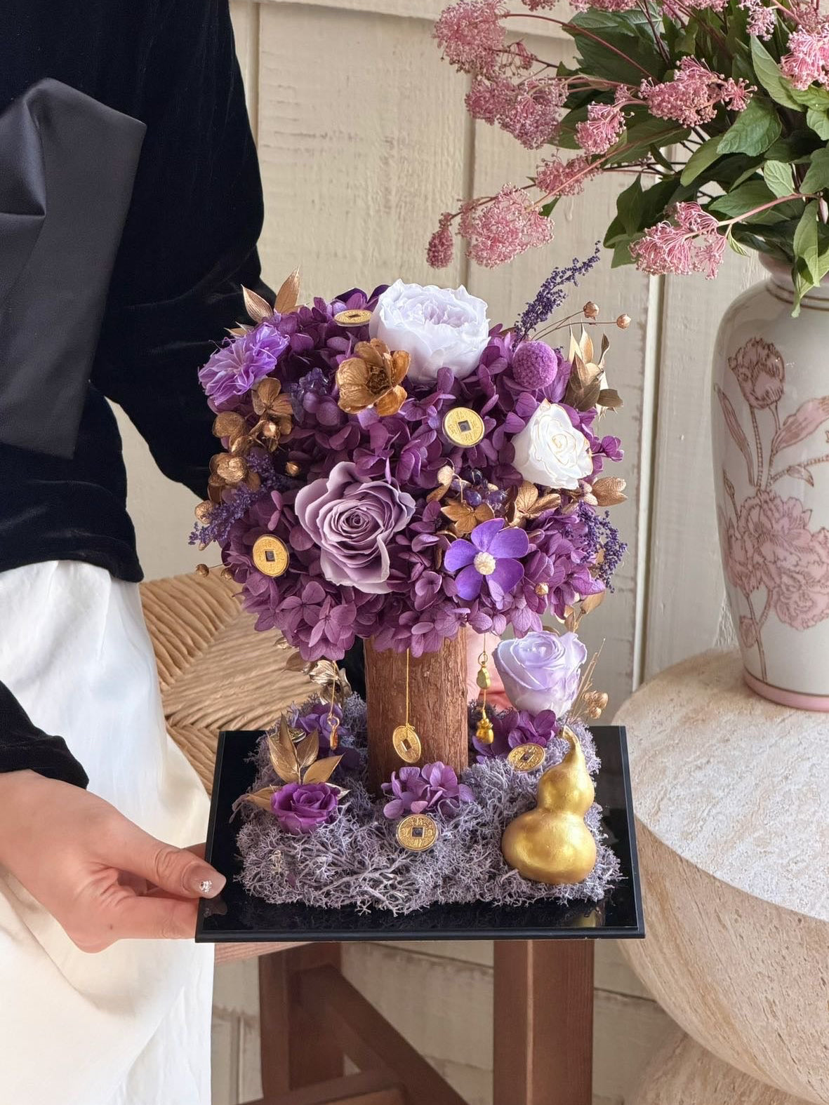 Lucky Tree Preserved Flowers Box 💜