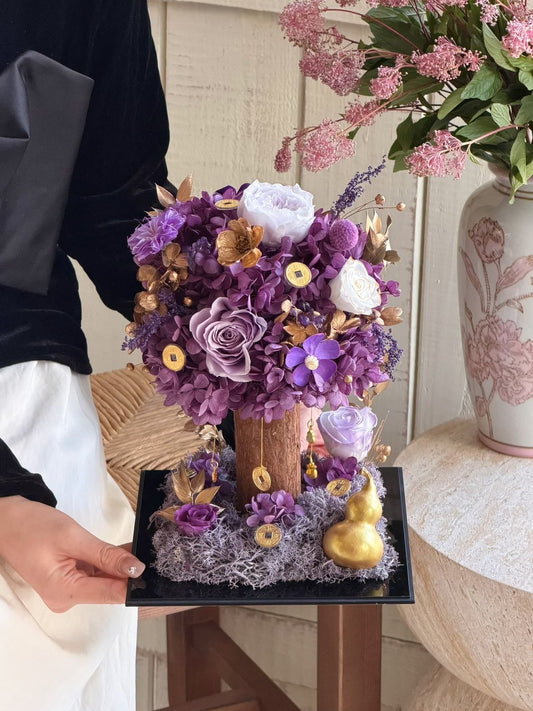 Lucky Tree Preserved Flowers Box 💜
