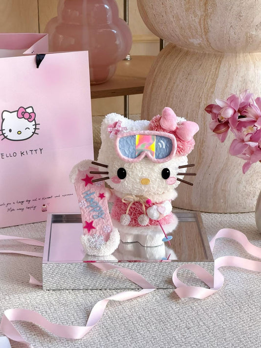 Ski Kitty Preserved Flowers Box 🌈