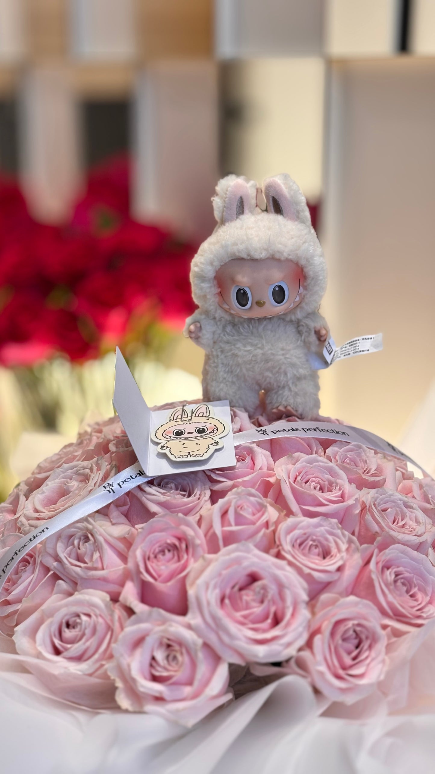 Labubu Fresh Roses Bouquet 40stk 🩷