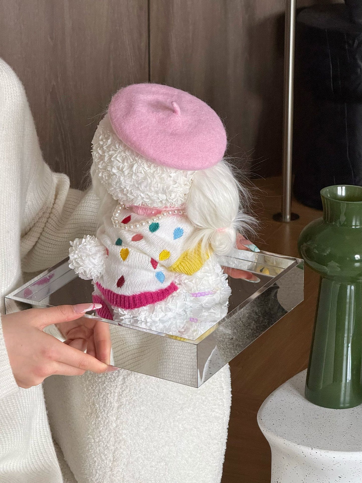 Pink Hat 👒 Puppy Love Preserved Flowers Box 🇸🇬 SG In Stock