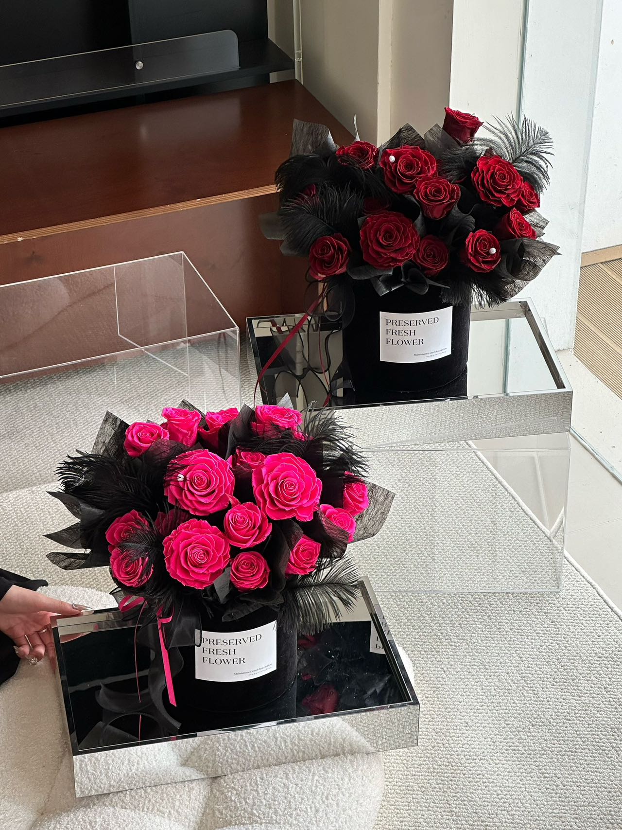 Ecuador Preserved Roses Fur Gift Box 🇸🇬 SG In Stock