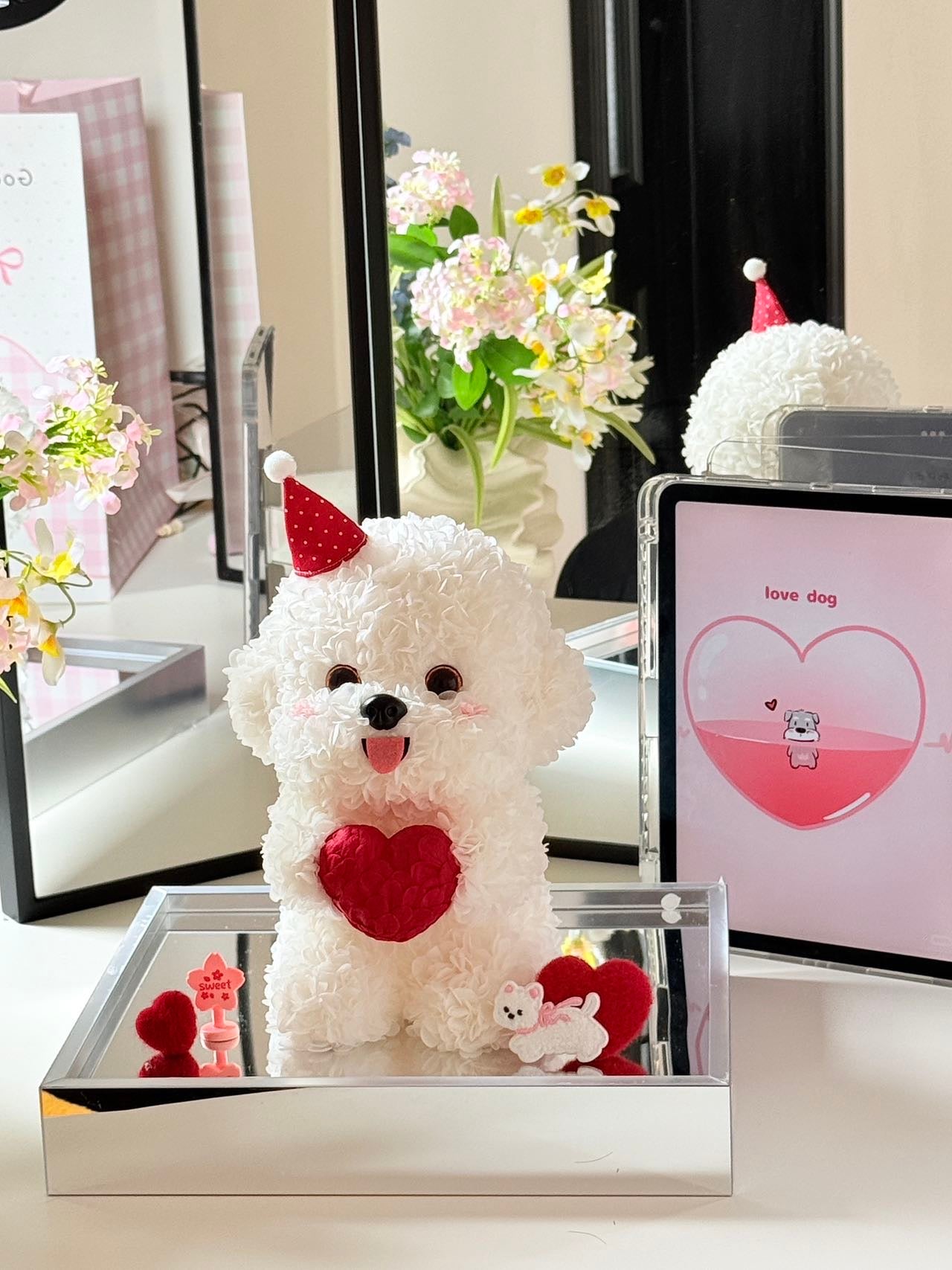 Puppy Love Preserved Flowers Box ❤️