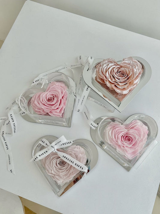 Heart Shaped Ecuador Preserved Rose