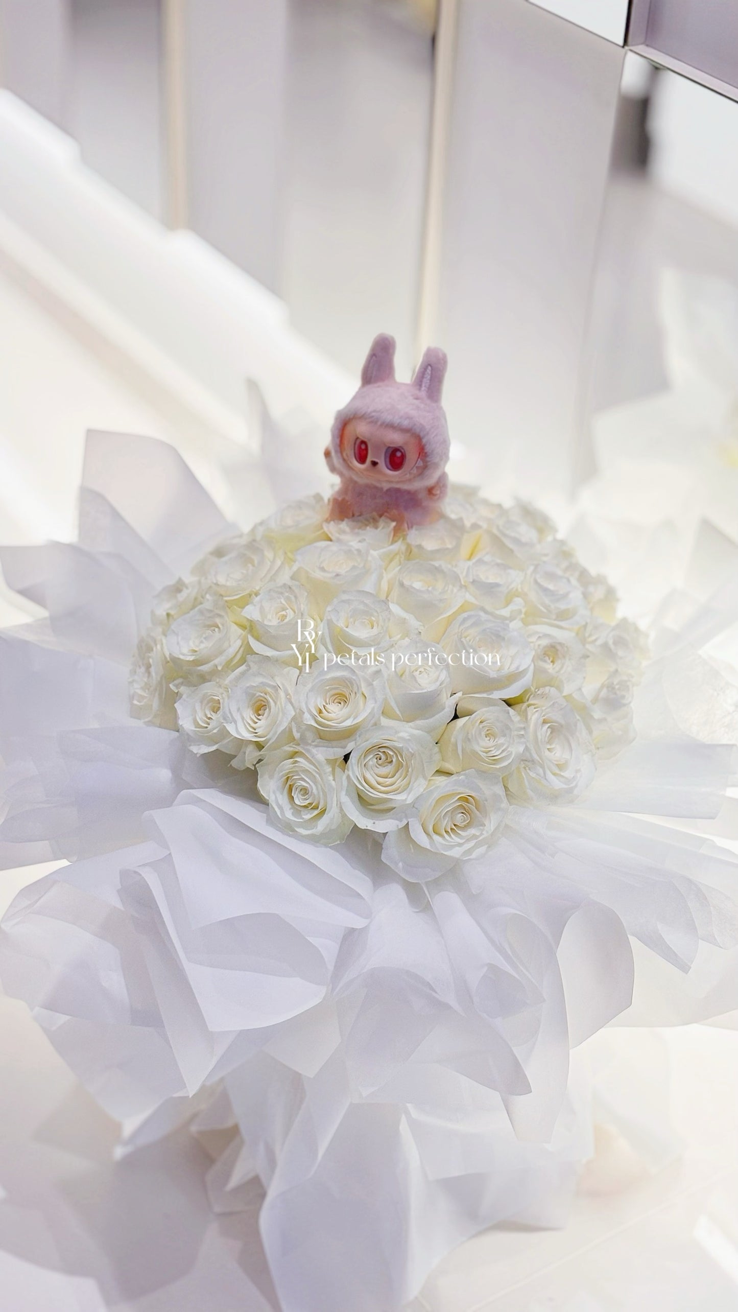 Labubu Fresh Roses Bouquet 40stk 🩷