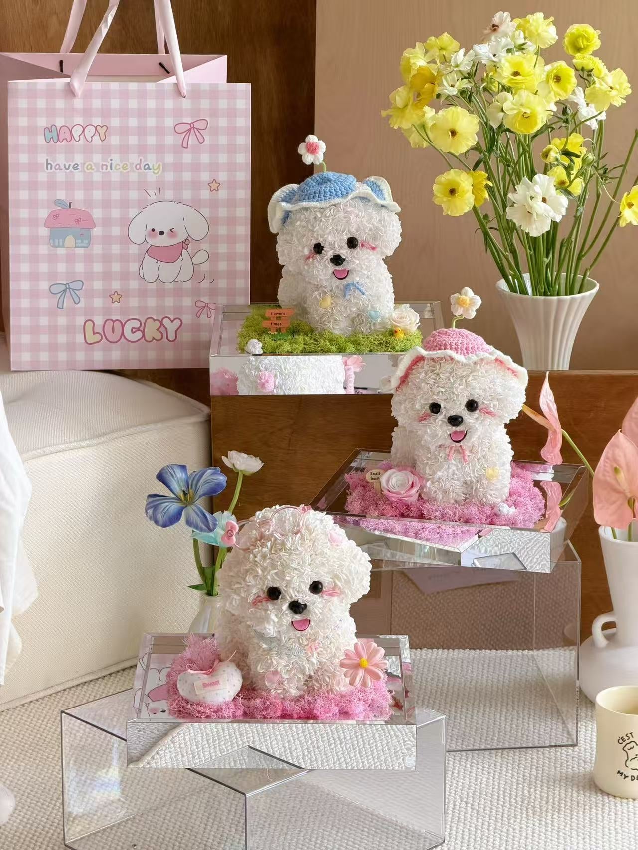 Puppy Love Preserved Flowers Box 👓