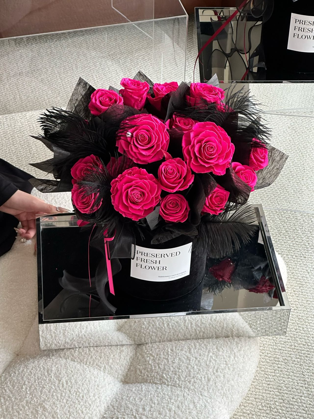 Ecuador Preserved Roses Fur Gift Box 🇸🇬 SG In Stock