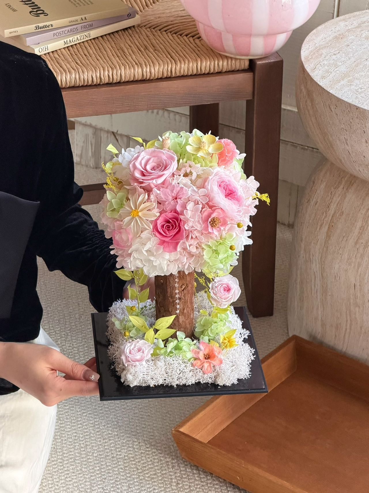 Lucky Tree Preserved Flowers Box 💛