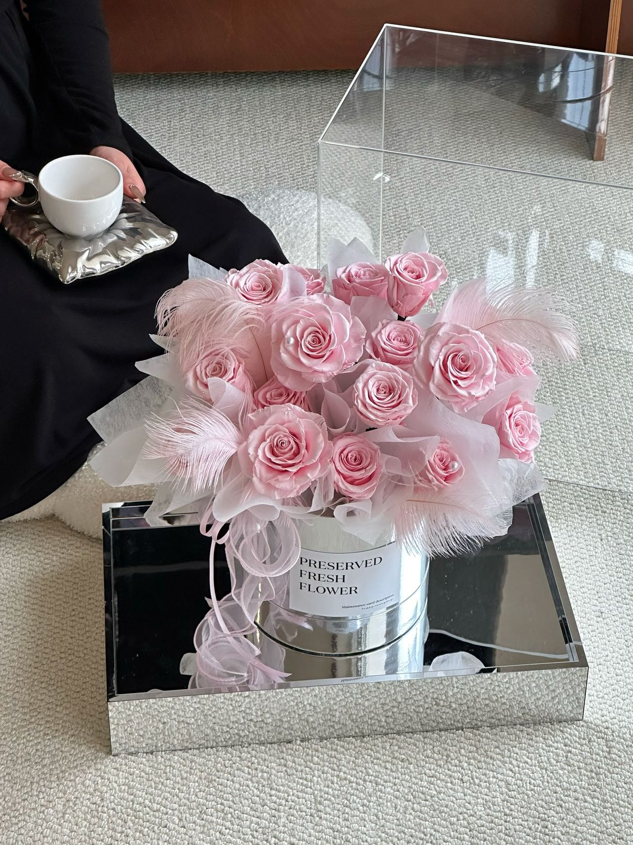 Ecuador Preserved Roses Fur Gift Box 🇸🇬 SG In Stock