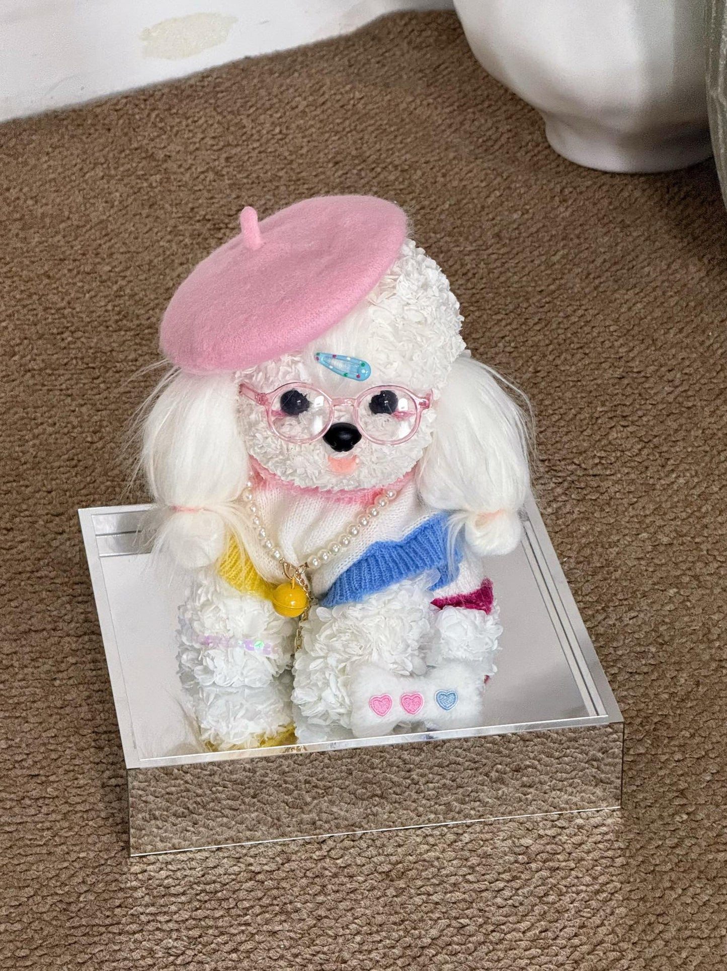 Pink Hat 👒 Puppy Love Preserved Flowers Box 🇸🇬 SG In Stock
