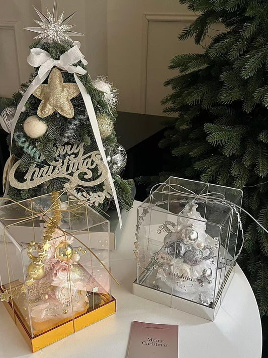 Christmas Gift Box Preserved Flowers Xmas Tree