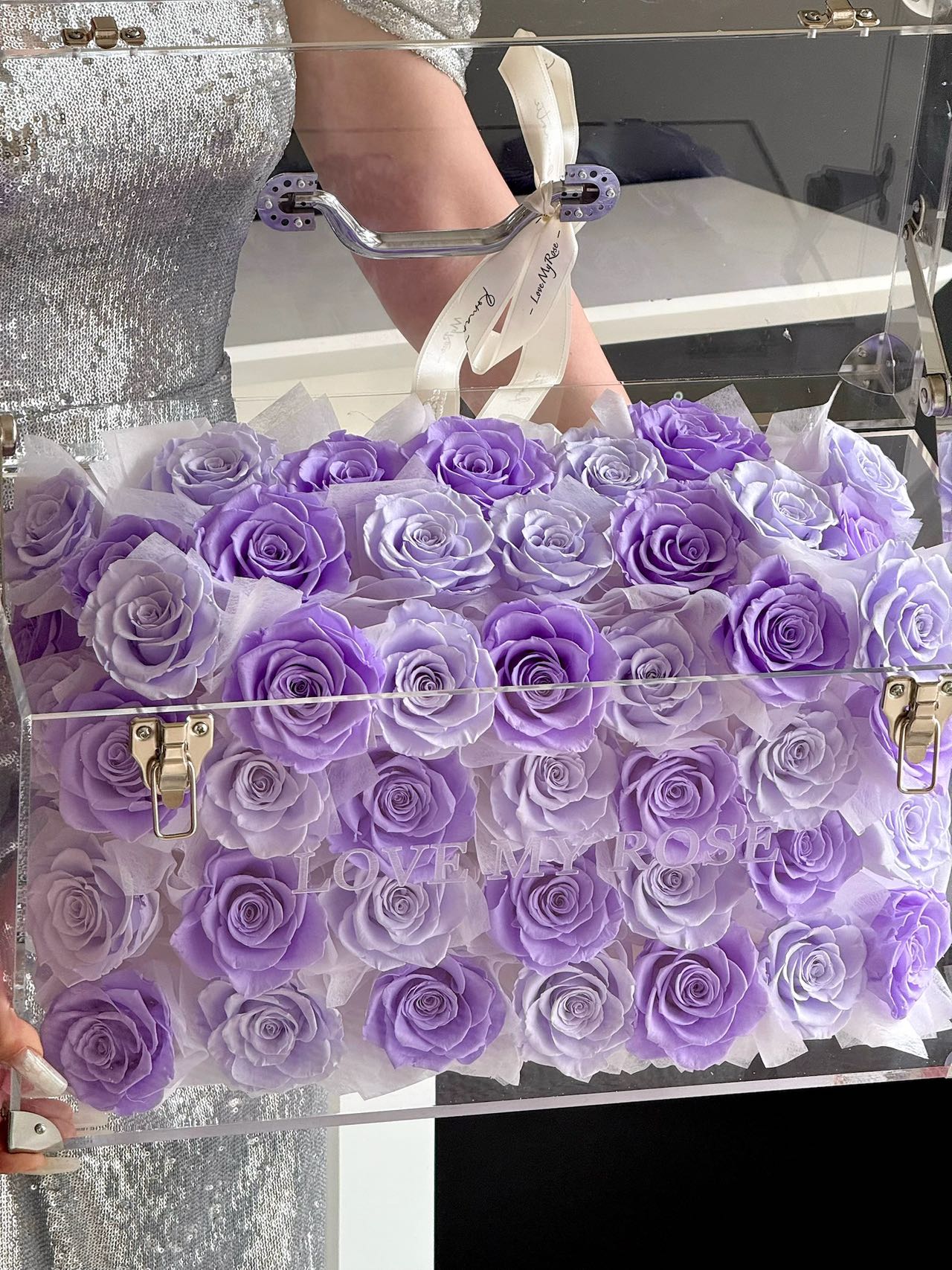 Preserved Roses Garden Purple Medium 💜