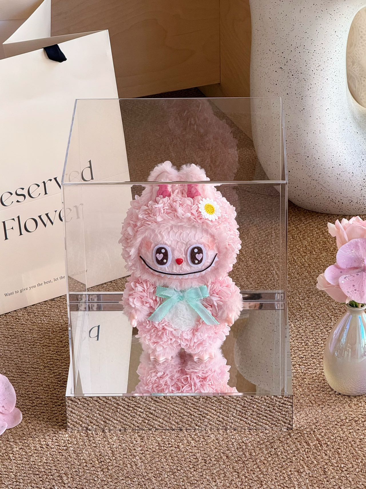 Labubu Sweet Heart Preserved Flowers Box 🇸🇬 SG In Stock