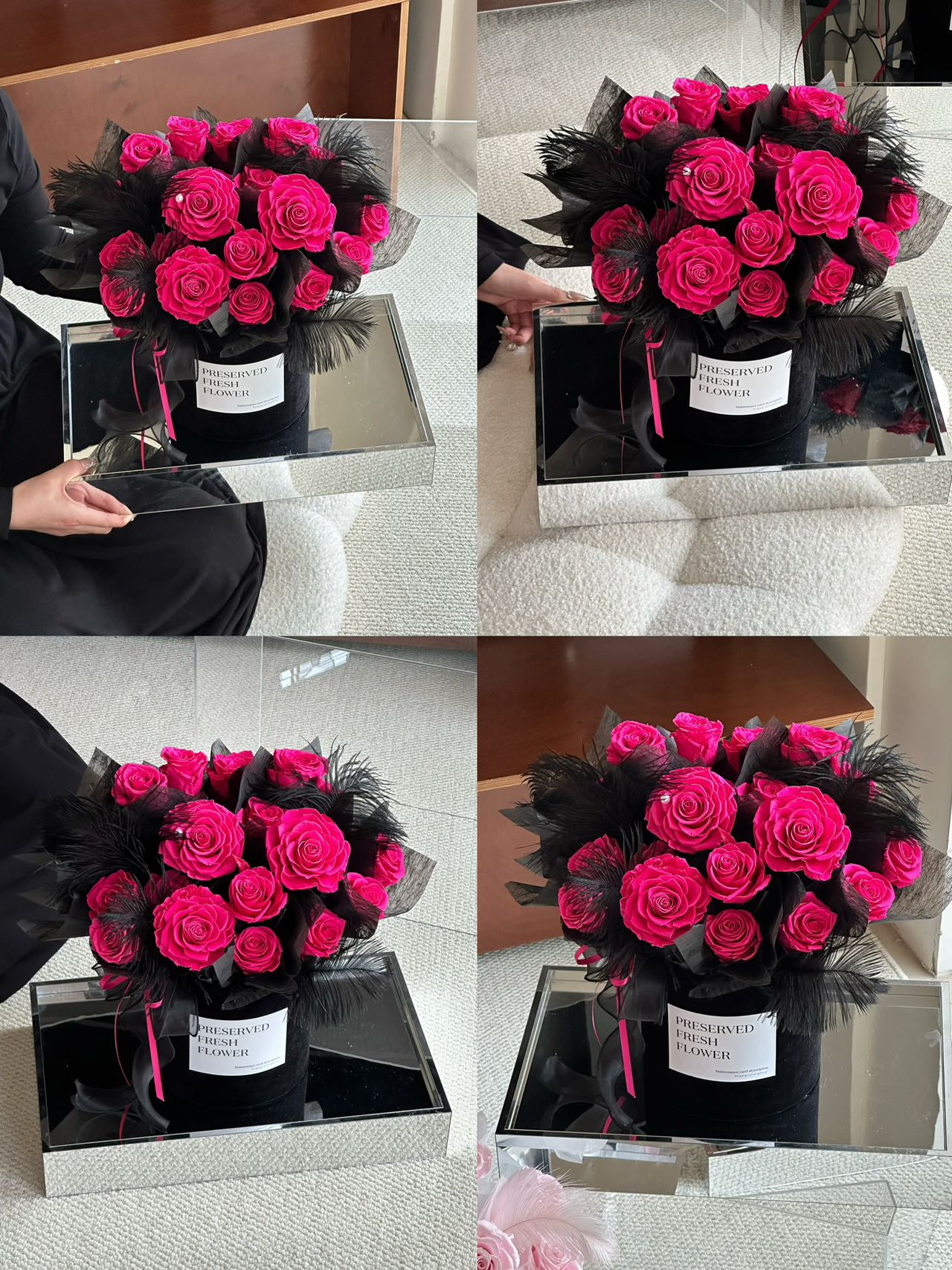 Ecuador Preserved Roses Fur Gift Box 🇸🇬 SG In Stock