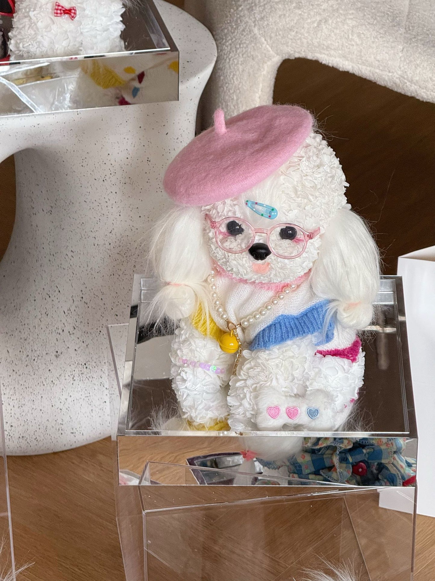 Pink Hat 👒 Puppy Love Preserved Flowers Box 🇸🇬 SG In Stock