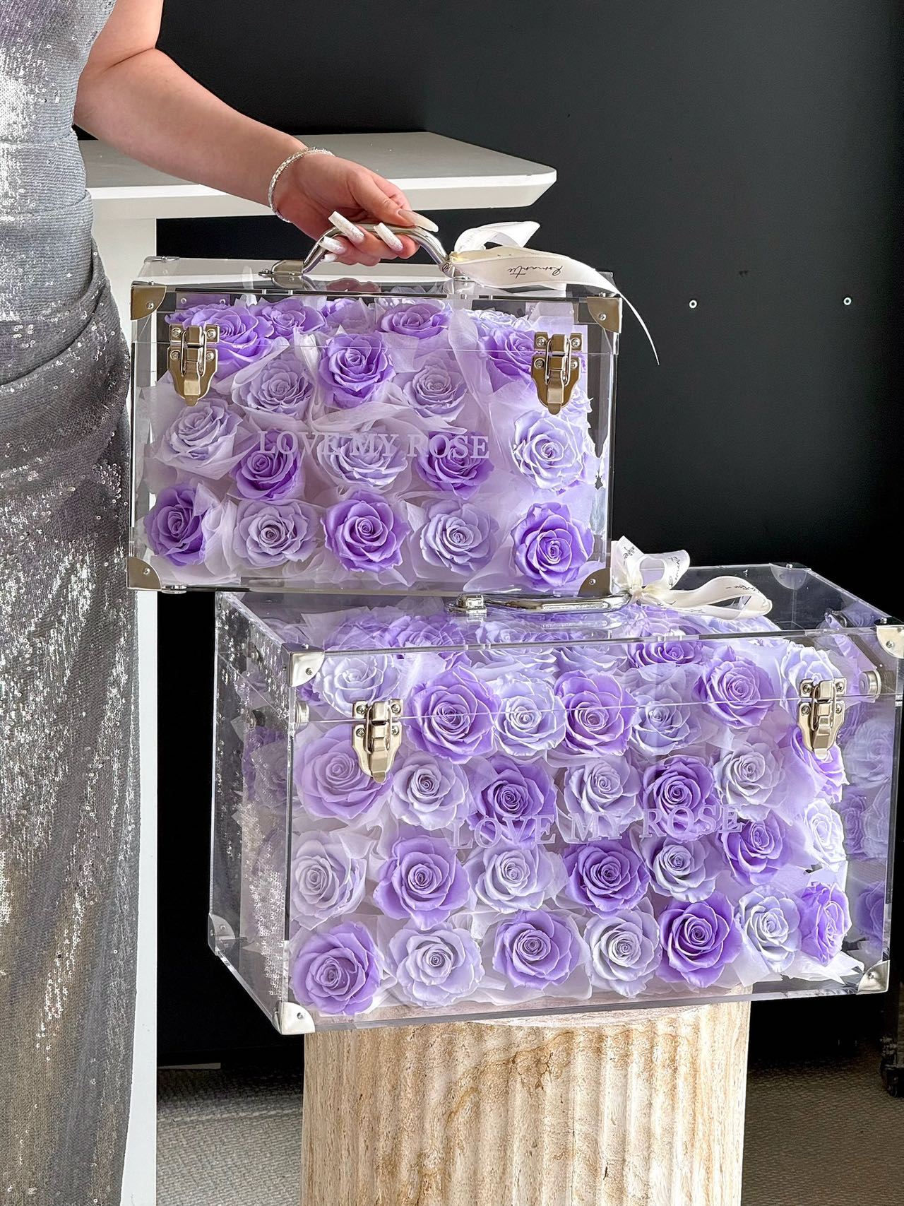 Preserved Roses Garden Purple Small 💜