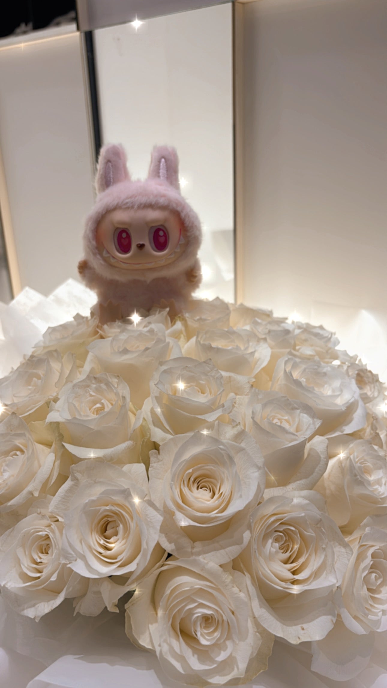 Labubu Fresh Roses Bouquet 40stk 🩷