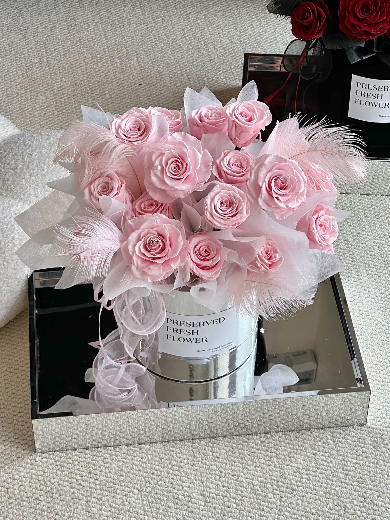 Ecuador Preserved Roses Fur Gift Box 🇸🇬 SG In Stock