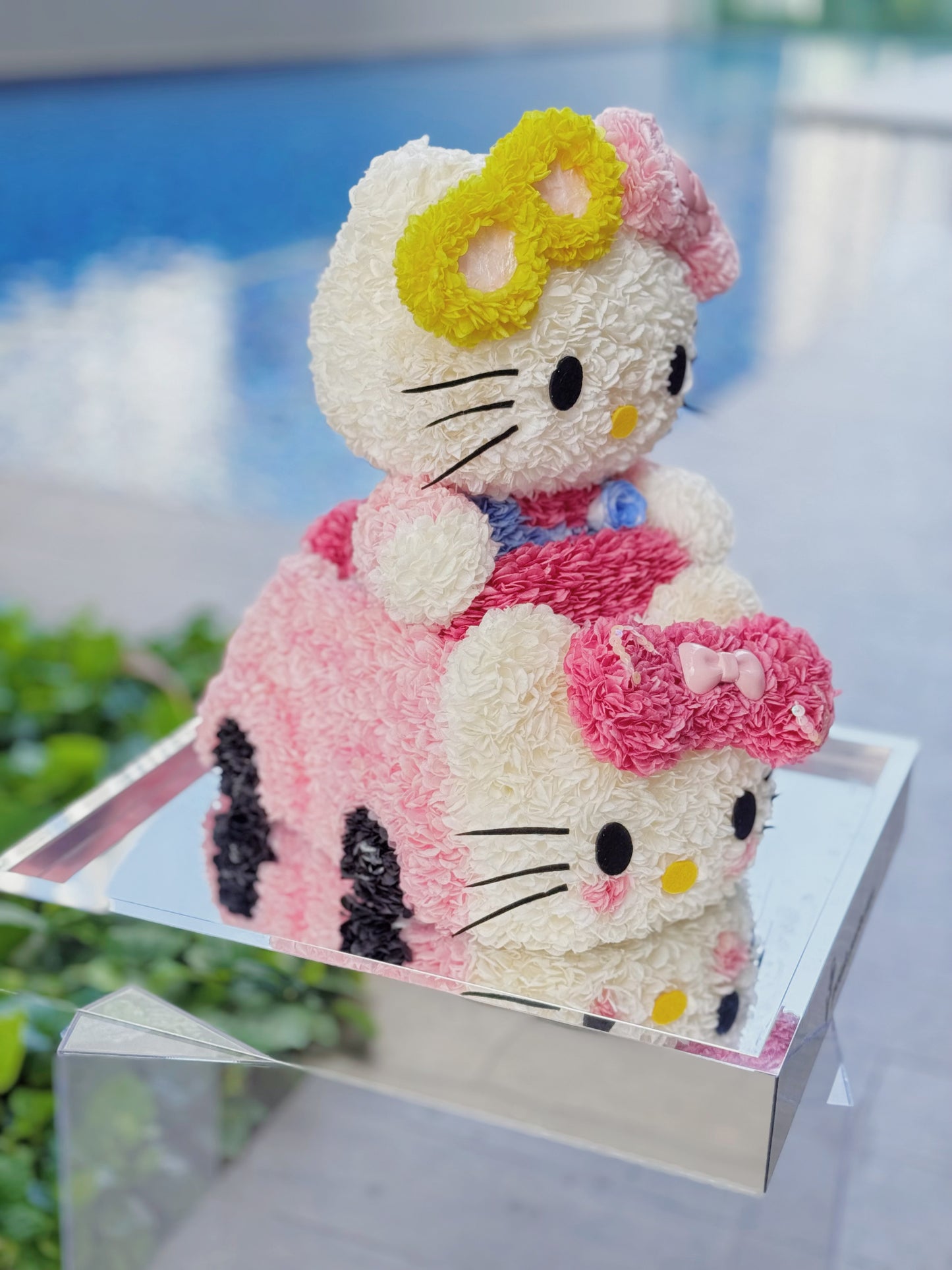 Kitty & Kitty’s Car Preserved Flowers Box 🩷 SG In Stock 🇸🇬