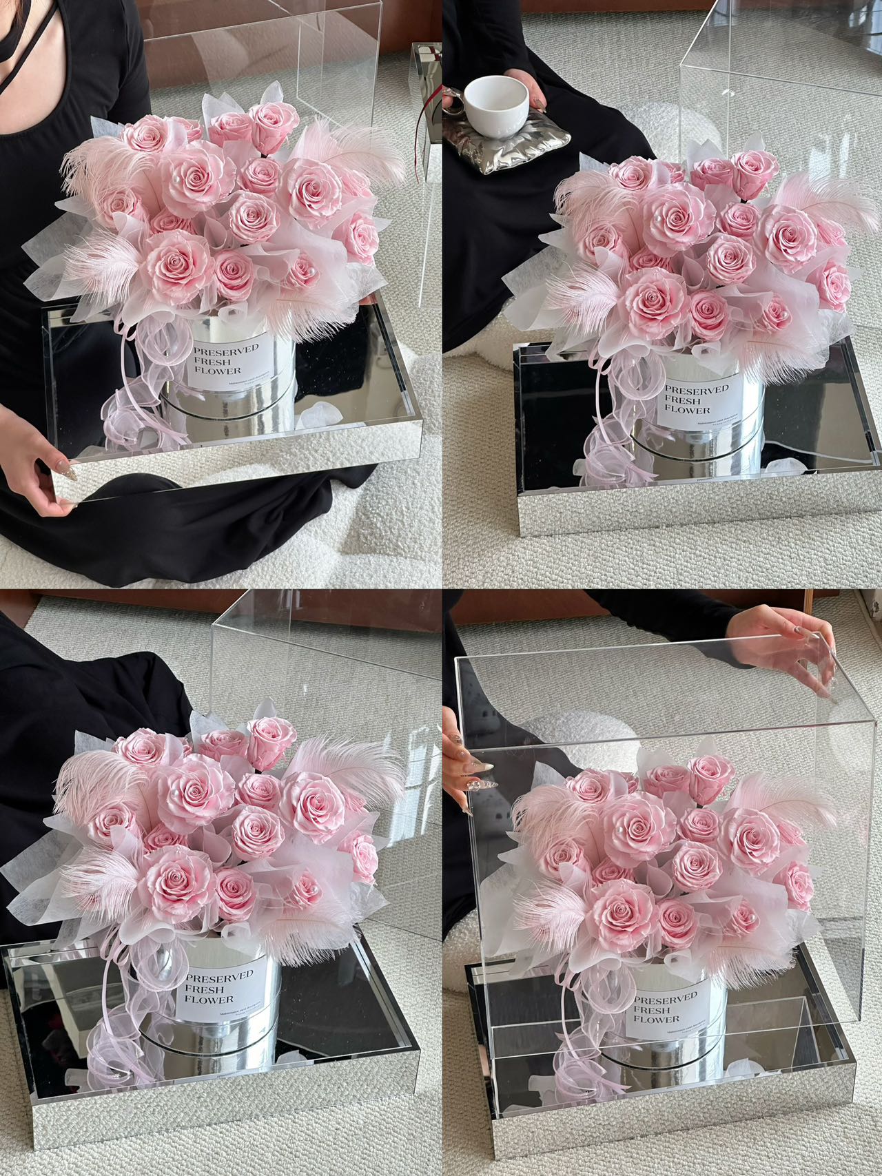 Ecuador Preserved Roses Fur Gift Box 🇸🇬 SG In Stock