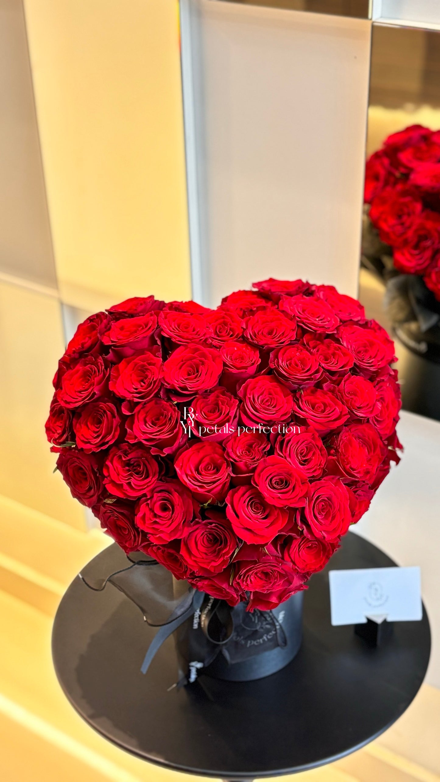 Premium Roses Crush 3D Love Heart Shaped