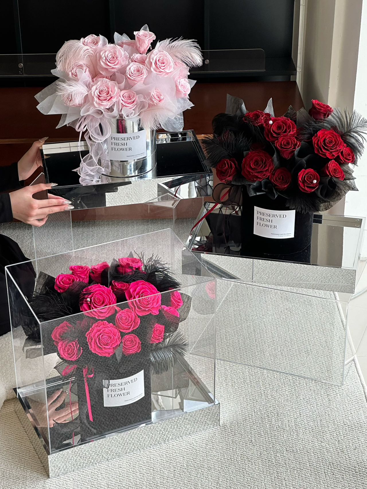 Ecuador Preserved Roses Fur Gift Box 🇸🇬 SG In Stock