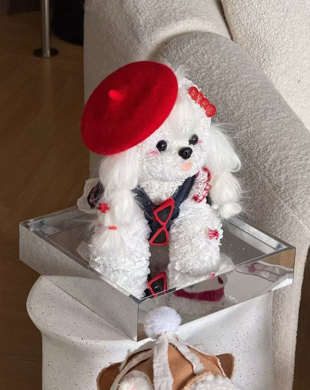 Red Hat ❤️ New Year Puppy Love Preserved Flowers Box 🇸🇬 SG In stock