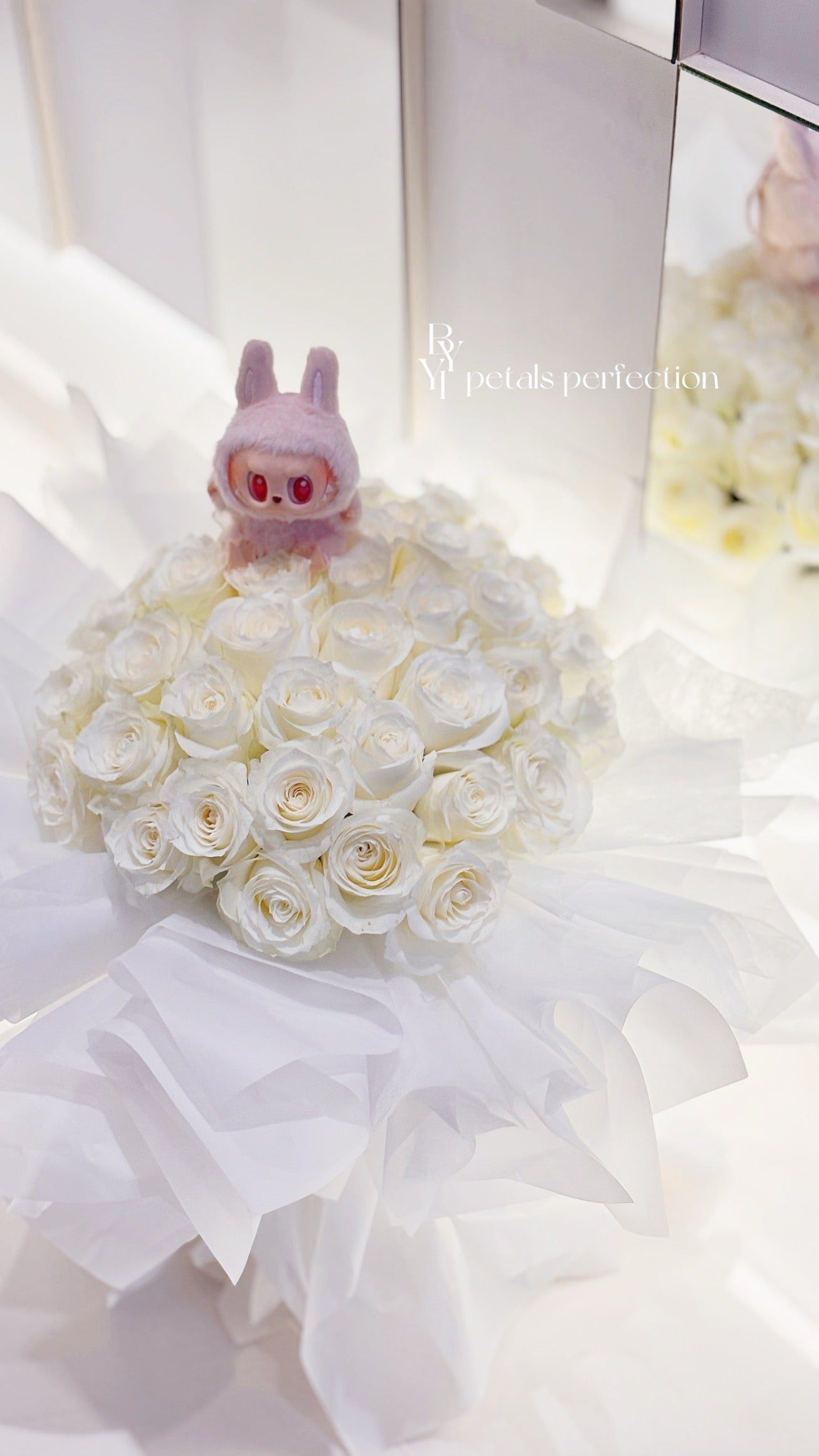 Labubu Fresh Roses Bouquet 40stk 🩷