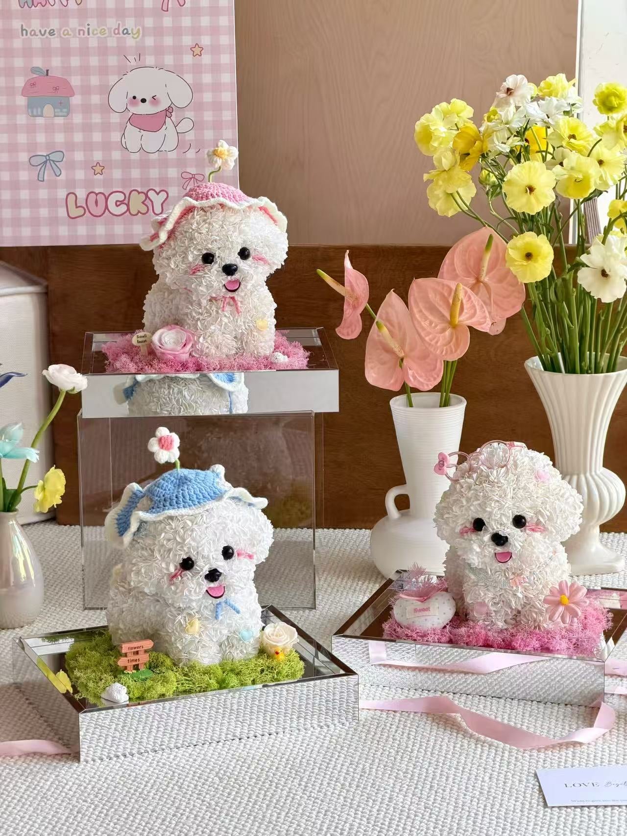 Puppy Love Preserved Flowers Box 👓