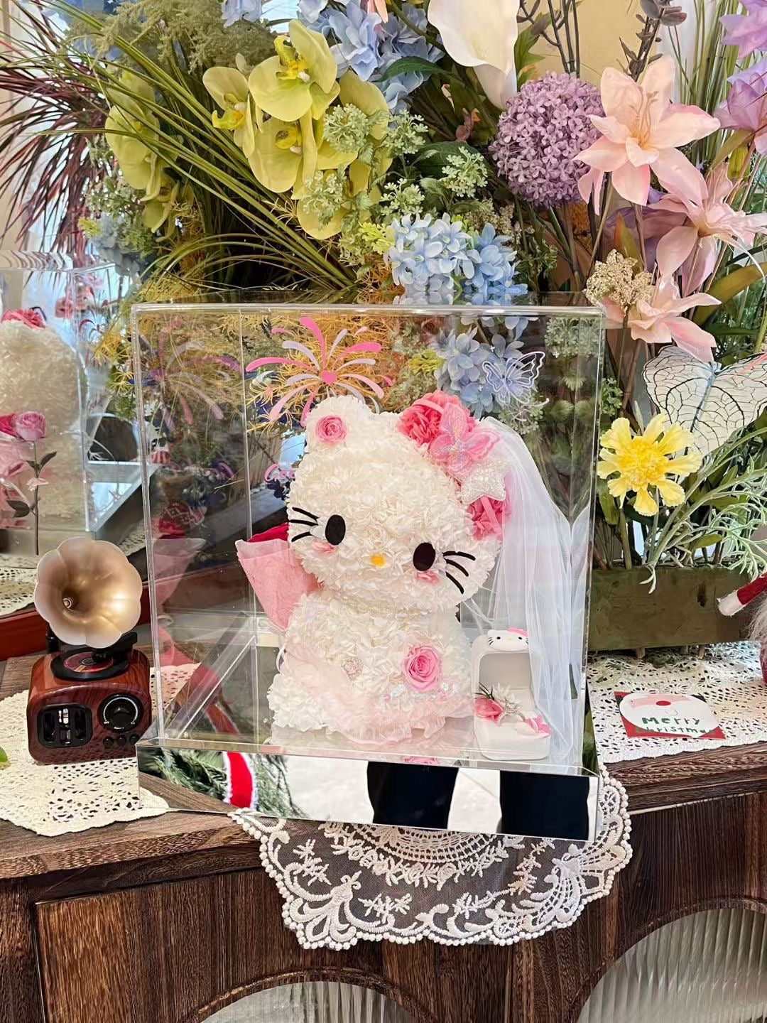 Wedding Kitty 💍 Preserved Flowers Box 🇸🇬 SG In Stock