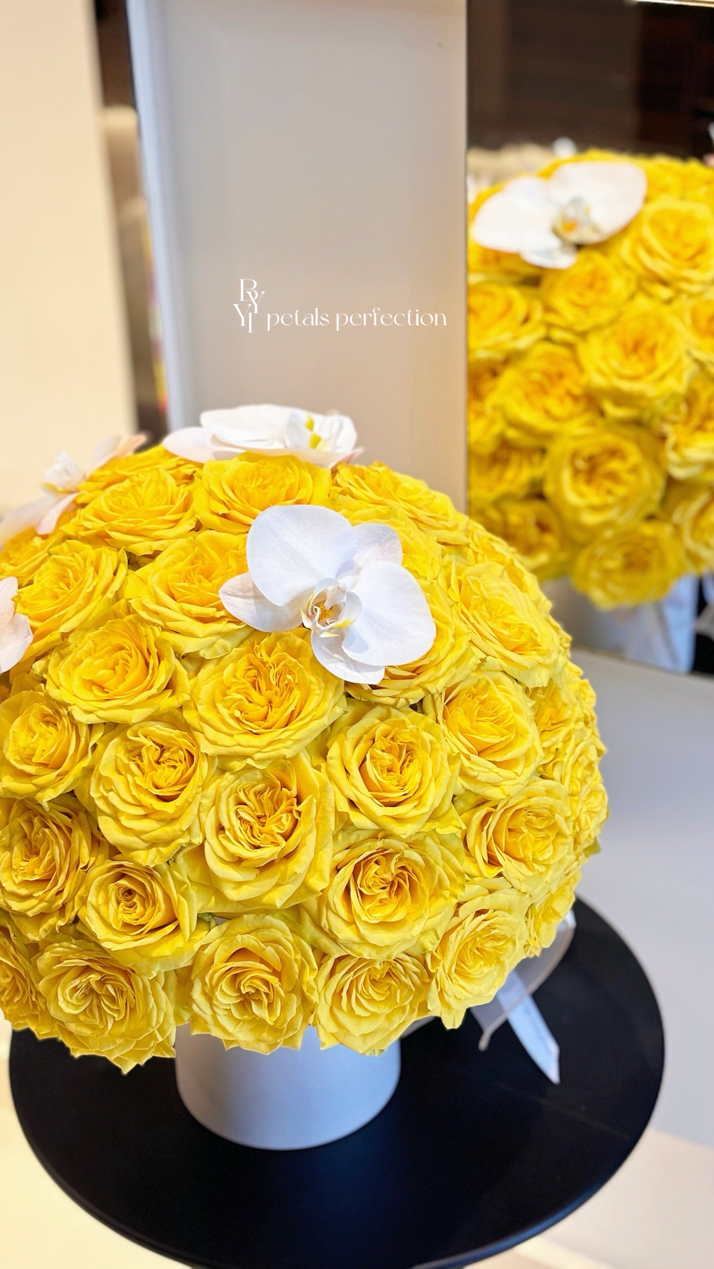 Premium Fresh Kenya Roses Box 💛