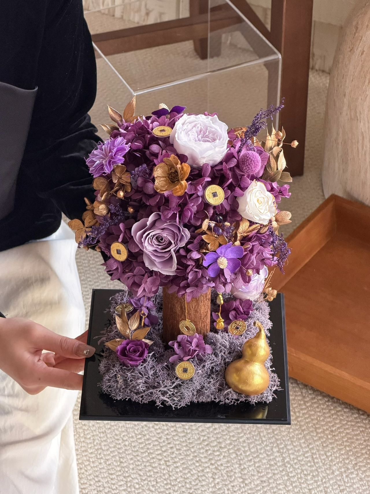 Lucky Tree Preserved Flowers Box 💜