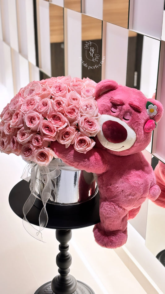 Teddy Bear Fresh Kenya Roses box