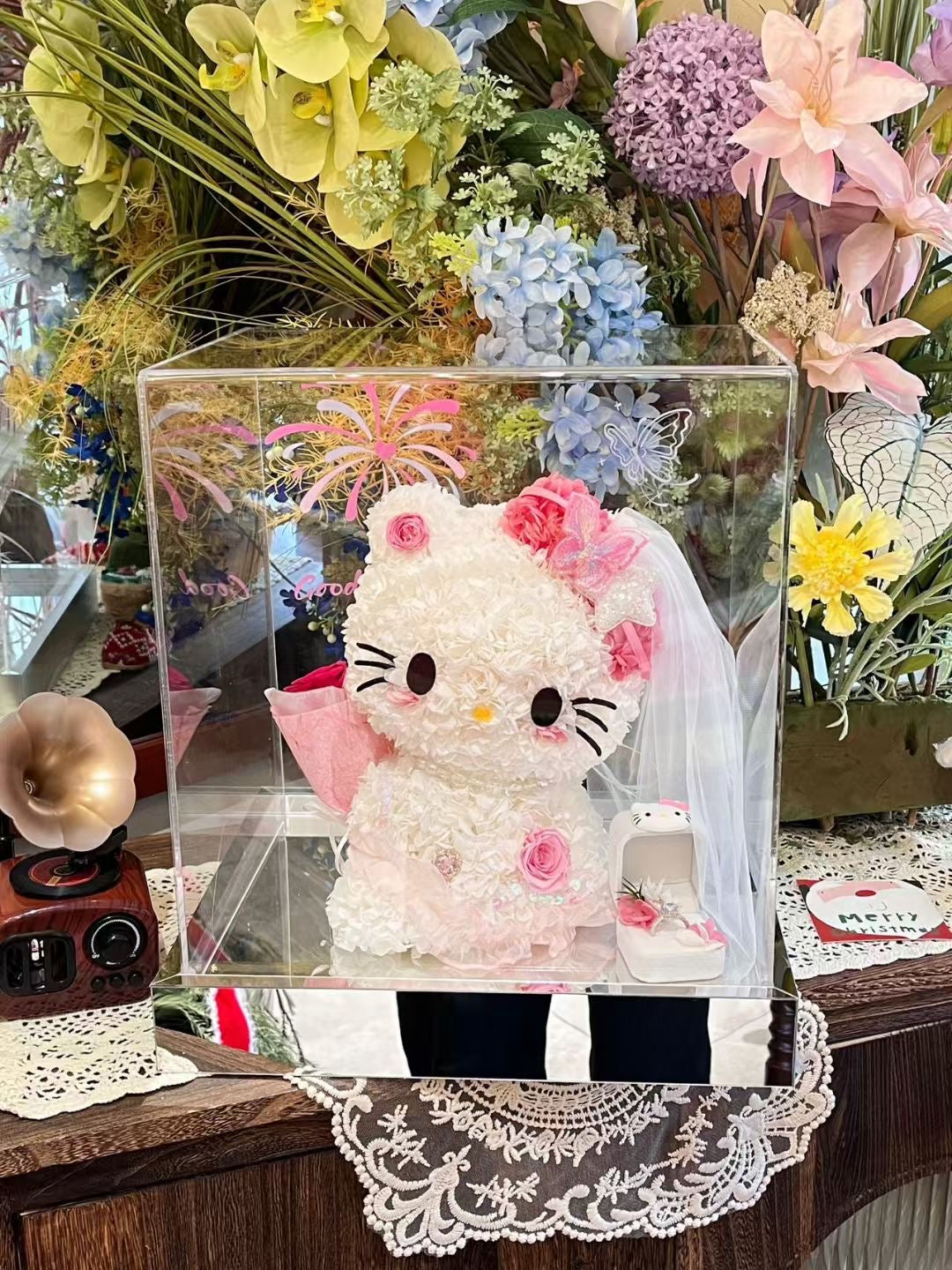 Wedding Kitty 💍 Preserved Flowers Box 🇸🇬 SG In Stock
