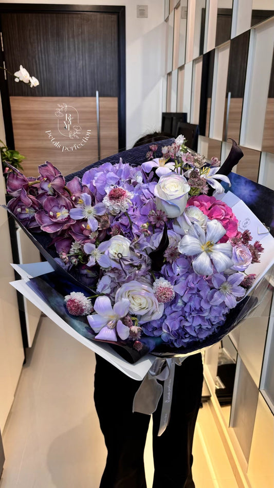 Monet Garden Purple Romance Bouquet 💜 Fresh Flowers